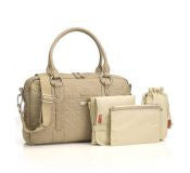 Bolso Elizabeth Acolchado Beige Piel Bovina