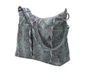 Bolso Hobo Oioi Snakeskin Pocketed Grey Chinoise Teal
