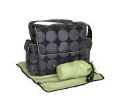 Bolso Oioi Messenger Charcoal Dot - Lime Green