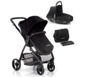 Cochecito 2 Piezas Be Cool Slide Twice Zen Black vs Marfil