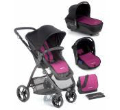 Cochecito 3 Piezas Be Cool Slide 3 Cocoon Love Purple vs Red