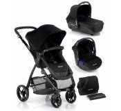 Cochecito 3 Piezas Be Cool Slide 3 Cocoon Zen Black vs Marfil