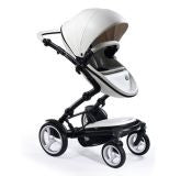 Cochecito Mima Kobi Chasis Blanco Soft Pack Gris/ Gris Perla