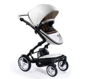 Cochecito Mima Kobi Chasis Blanco Soft Pack Gris/ Marron Glase