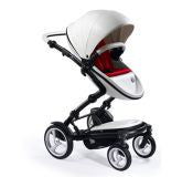 Cochecito Mima Kobi Chasis Blanco Soft Pack Gris/ Rojo